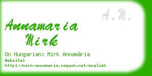 annamaria mirk business card