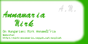 annamaria mirk business card